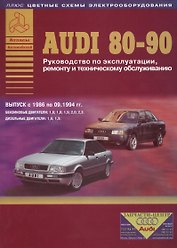 Audi 80 / 90 Руководство… Выпуск 1986-09.1994 б.дв. 1,6 1,8… / диз.дв. 1,6 1,9 (цв. сх.) (мАтлАвт)