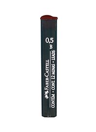 Грифели для механических карандашей Faber-Castell "Polymer", 12шт., 0,5мм, B