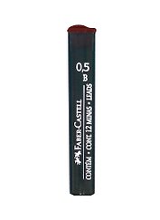 Грифели для механических карандашей Faber-Castell "Polymer", 12шт., 0,5мм, B