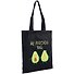 Сумка-шоппер My avocado bag, черная, текстиль, 40см.*32см. - 1