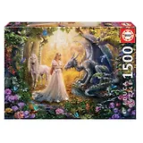 Пазл  Educa 1500 эл. Дракон, принцесса и единорог 85*60см.