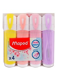 Текстовыделители «Fluo Peps Pastel» 4 цвета, Maped