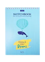 Скетчбук А5 80л "Всё замечательно!" 100г/м2, тв. обложка, спираль