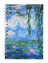 Тетрадь 80 листов в клетку "Моне Водяные лилии" на спирали