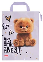 Папка для тетрадей А4 "Пушистый мишка" 25,7*34,4 см