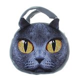 Сумочка мягкая с ручками Киса большие глаза (20х21х5) (1020948)