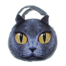 Сумочка мягкая с ручками Киса большие глаза (20х21х5) (1020948)