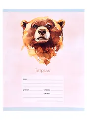 Тетрадь в клетку Listoff, "Красочные звери", А5, 12 листов, в ассортименте