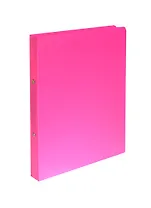 Папка 2кольца А4 24мм "Neon" розовая, пластик, Erich Krause