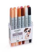 Набор маркеров Copic Ciao телесные тона, 12 цветов