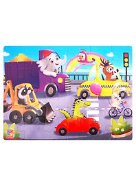 Мягкий пазл «Транспорт» 35 элементов, Vladi Toys