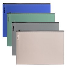 Папка на молнии А4 "Matt Navy", пластик, ассорти, Erich Krause