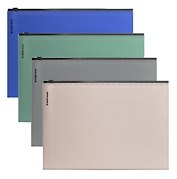 Папка на молнии А4 "Matt Navy", пластик, ассорти, Erich Krause