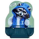 Подставка для книг/учебников "ЕНОТ" зеленая, металл., фигурная вырубка