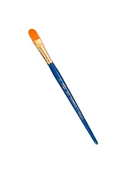 Кисть художественная Галерея, синтетика, плоскоовальная, короткая ручка №12, Гамма