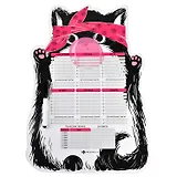 Расписание уроков А3 "Черный кот" магнитное, маркер