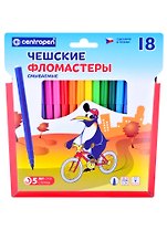 Фломастеры Centropen, "Пингвины", 18 цветов