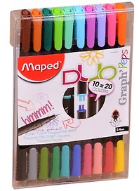 Набор капиллярных ручек 20 цветов, Graph Peps Duo, Maped