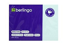 Блок бумаги 75*100 "Ultra Sticky" самоклеящийся голубой 100л, Berlingo