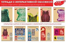 Тетрадь общая «DIY Collection. Коты и совы», 48 листов в клетку, А5 - Unnika