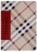 Ежедневник недат. А6+ 160л 120*170 "London" иск.кожа, интегр.переплет, с нашивкой, ляссе, In Folio