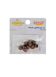 Фурнитура металл шапочки Колпачок медь (00009831) (10шт) (10х8мм) (10гр/уп)