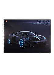 Альбом для рисования Unnika, "Самый быстрый (авто)", А4, 20 листов, на гребне