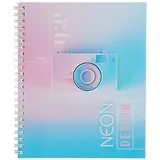 Тетрадь в клетку Unnika, "Неоновое сияние", 96 листов, в ассортименте