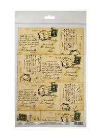Рисовая карта для декупажа Старинные письма (АМ400057) (21х30см)
