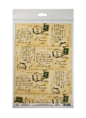 Рисовая карта для декупажа Старинные письма (АМ400057) (21х30см)