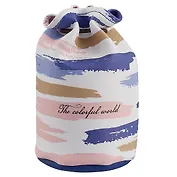 Кошелек-торба Акварельные полоски(PU)(8х13)(ПВХ бокс)