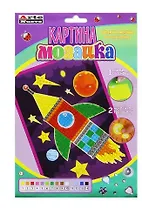 Набор для творчества Arte Nuevo Картина-мозаика "Ракета", объемная мозаика из EVA DT-1016-8