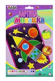 Набор для творчества Arte Nuevo Картина-мозаика "Ракета", объемная мозаика из EVA DT-1016-8