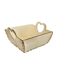 Конфетница с сердцем (141346) (230х230х125мм) (Игрушка из дерева)