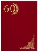 Папка адресная «60 лет», А4, бумвинил, красная, OfficeSpace - 0