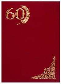 Папка адресная «60 лет», А4, бумвинил, красная, OfficeSpace