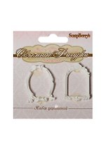 Объемные фигурки Маленькие рамочки (SCB241008) (2шт) (3,2х2,5см) (упаковка)