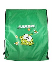 Мешок для сменной обуви "Cut the Rope" зеленый, 210d, полиэстер, Cut the Rope 