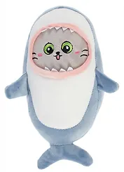 Мягкая игрушка Котик-акула, 30см серый