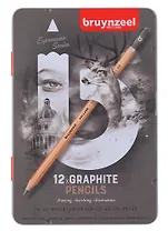 Карандаши ч/гр 12шт "Expression" металл.кор.