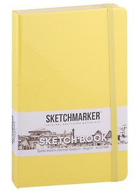 Скетчбук 13*21 80л "Sketchmarker" лимонный, нелинованн. 140г/м2, слоновая кость, тв.обл.