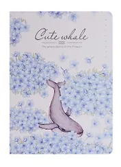 Записная книжка А6 24 листа клетка "Cute whale"