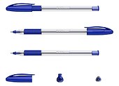 Шариковая ручка синяя 1 мм, U-109 Classic Stick&Grip, Erich Krause - 1