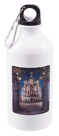 Бутылка с карабином СПб Петербург удивляет (металл) (500мл) (БМ2025-46)