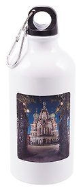 Бутылка с карабином СПб Петербург удивляет (металл) (500мл) (БМ2025-46)