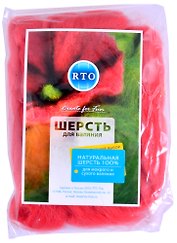Шерсть для валяния РТО, коралл, 30г