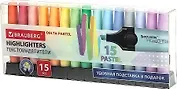 Текстовыделители 15цв "DELTA PASTEL" на подставке, пл/уп, BRAUBERG
