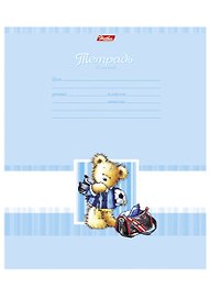 Тетрадь 12л кл. "Мишки-мальчишки" ассорти, Hatber