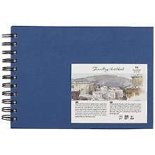 Скетчбук А5 80л "Travelling sketchbook"  слоновая кость, рисов.бумага 130г/м2, горизонтальный, пружина слева, Гознак
