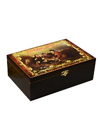 Игра Лото в подарочной деревянной коробке Охотники (14х25х8) (123-073)